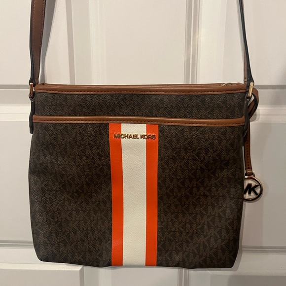 Michael Kors Handbags - Michael Kors Brown and Orange Messenger Bag